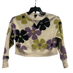 Art Class Girls Beige Flower Long Sleeve Top Size 6/6X, 3 for $15 Kids Bundle